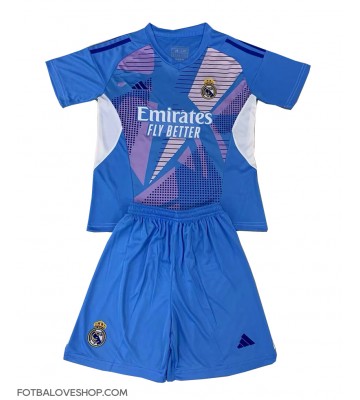 Real Madrid Brankářské Dětské Domácí Dres 2024-25 Krátký Rukáv (+ trenýrky)